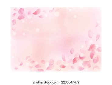 Watercolor cherry blossom frame design