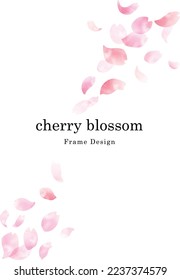 Watercolor cherry blossom frame design