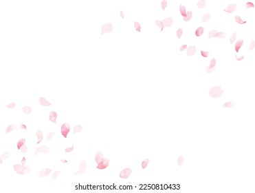 Watercolor Cherry Petals Dancing in the Wind Frame, Background
