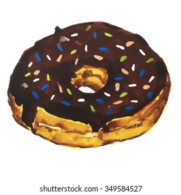 Watercolor Chocodonut.