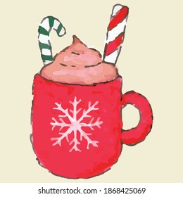 watercolor Christmas illustrations jingle bells