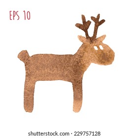Watercolor Christmas toy, element. vector illustration 2i