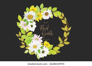 watercolor CHRYSANTHEMUM card set design