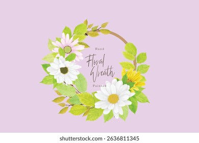 watercolor CHRYSANTHEMUM card set design