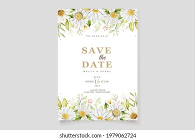 WATERCOLOR CHRYSANTHEMUM WEDDING invitation card set