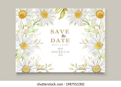 WATERCOLOR CHRYSANTHEMUM WEDDING invitation card set
