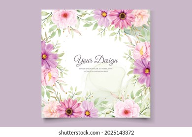 WATERCOLOR CHRYSANTHEMUM WEDDING invitation card set
