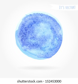 Watercolor circle  background. Abstract round shape for your design
