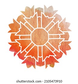 watercolor circle decor vector background 