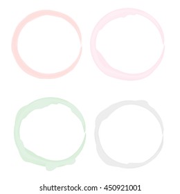 watercolor circle frame  vector eps. 10  