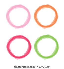 watercolor circle frame  vector eps. 10  