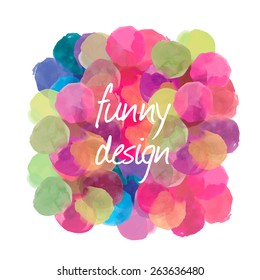 Watercolor circle on a white background