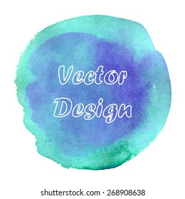 Watercolor circle shape background for web commercial. Vector illustration.