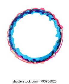 watercolor circle vector frame vector eps.10