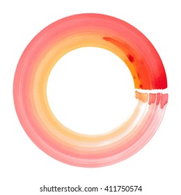 Watercolor circle, vector illustration