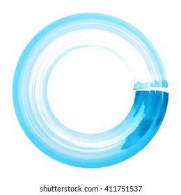 Watercolor circle, vector illustration