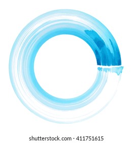 Watercolor circle, vector illustration