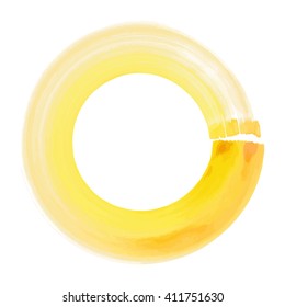 Watercolor circle, vector illustration