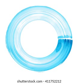 Watercolor circle, vector illustration