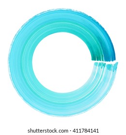 Watercolor circle, vector illustration