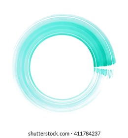 Watercolor circle, vector illustration