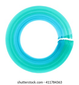 Watercolor circle, vector illustration