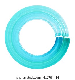 Watercolor circle, vector illustration