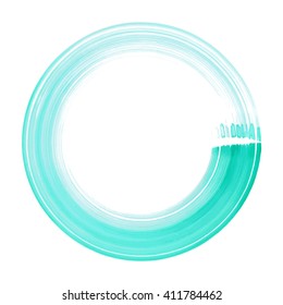 Watercolor circle, vector illustration