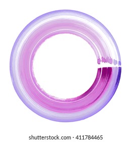 Watercolor circle, vector illustration