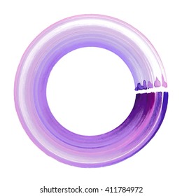 Watercolor circle, vector illustration