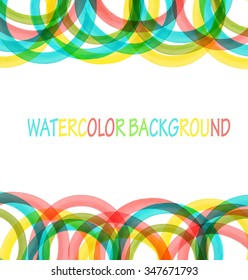 watercolor of circles background with space for text