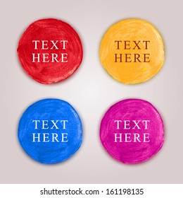 Watercolor circles. Design elements. Vector illustration  