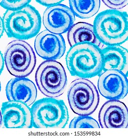 Watercolor circles seamless background