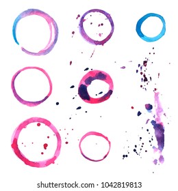 
watercolor circles in a vector