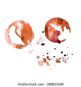 Watercolor circles. Vector illustration