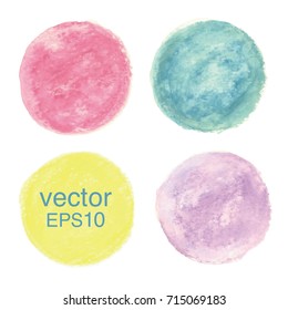 Watercolor circles. Vector illustration.