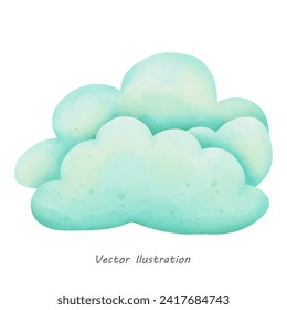 Watercolor Cloud Artwork: Serene Celestial Painting