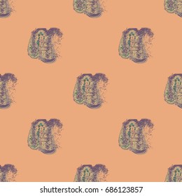 Watercolor cloud smear seamless pattern for background.