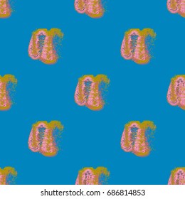 Watercolor cloud smear seamless pattern for background.