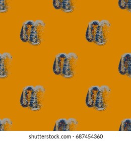 Watercolor cloud smear seamless pattern for background.