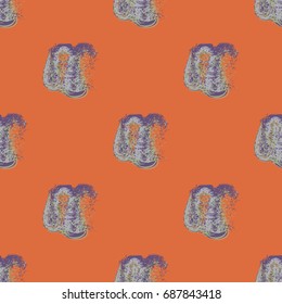 Watercolor cloud smear seamless pattern for background.