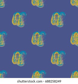 Watercolor cloud smear seamless pattern for background.