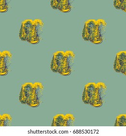 Watercolor cloud smear seamless pattern for background.