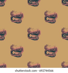Watercolor cloud smear seamless pattern for background.