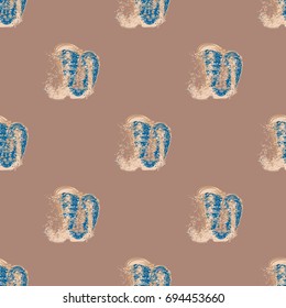 Watercolor cloud smear seamless pattern for background.