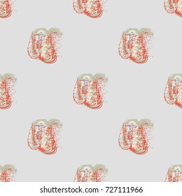 Watercolor cloud smear seamless pattern for background.