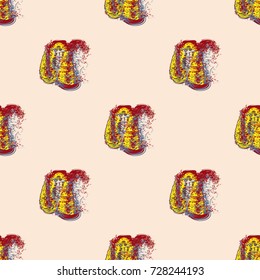 Watercolor cloud smear seamless pattern for background.