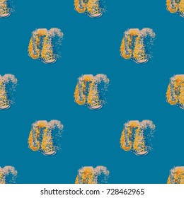 Watercolor cloud smear seamless pattern for background.