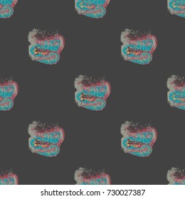 Watercolor cloud smear seamless pattern for background.