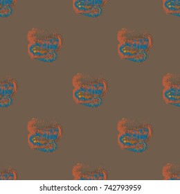 Watercolor cloud smear seamless pattern for background.